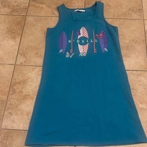 O'Neill Teal Surfboard Graphic Dress